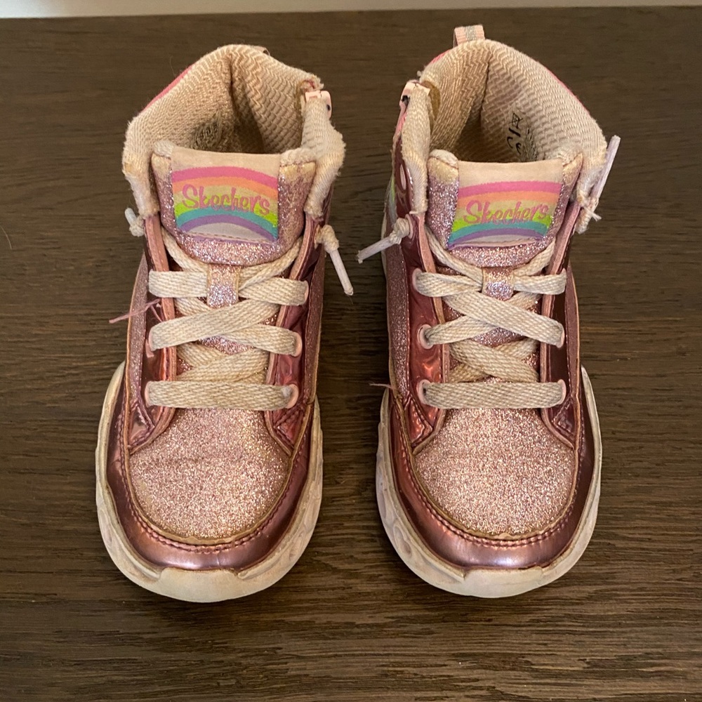 Skechers heart lights-rainbow diva shoes
